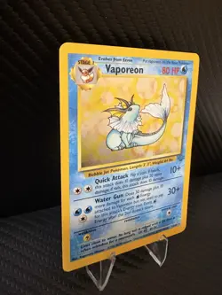 Vaporeon Holo 12/64 Jungle Set WOTC 1999 Pokemon Card LP - Image 4