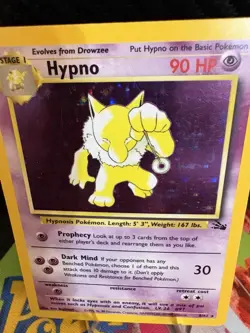 Pokemon Hypno Holo 8/62 Base Set WOTC 1999 MP+ Vintage Holographic Card - Image 2