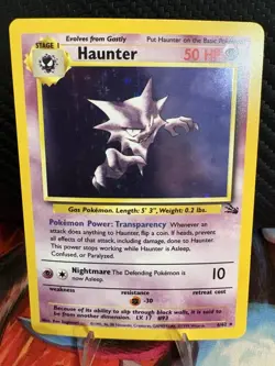1999 Pokemon Fossil Haunter Holo 6/62 WOTC Vintage LP Clean Holo - Image 1