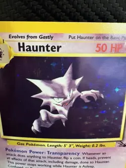 1999 Pokemon Fossil Haunter Holo 6/62 WOTC Vintage LP Clean Holo - Image 2