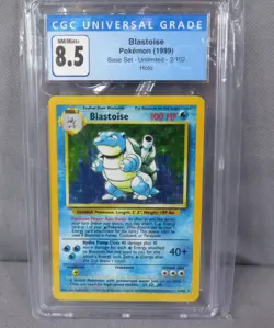 1999 Pokemon #2/102 Base Set Unlimited Holo Blastoise Card Graded CGC 8.5 NM/M+ - Image 2