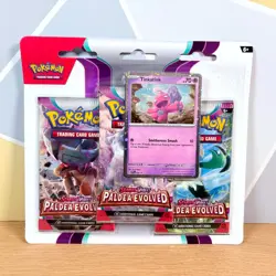 Paldea Evolved Pokemon TCG 3-Pack Blister + 1 Promo Card Sealed - Image 1