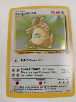 Pokemon Kangaskhan Holo Rare Trading Card Jungle 5/64 Vintage TCG Collectable - Image 1