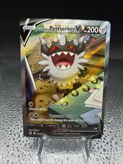 Pokemon TCG Galarian Perrserker V 184/196 Lost Origin Alternate Full Art NM - Image 1