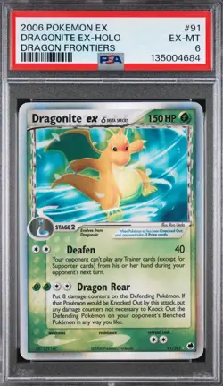 Pokemon Dragonite ex 91/101 Dragon Frontiers Delta Species PSA 6 - Image 1
