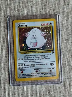 2000 Pokemon Base Set 2 Chansey 3/130 Holo Rare Unlimited WOTC MP - Image 1