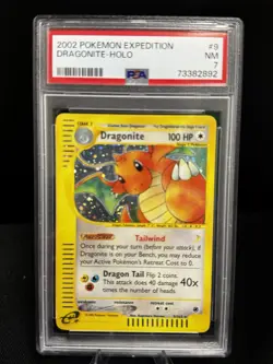 2002 Pokemon Dragonite Holo Expedition #9/165 PSA 7 - Image 1