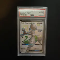 Pokemon TCG Mewtwo GX SV59/SV94 Hidden Fates Shiny Holo Rare PSA 10 - Image 1