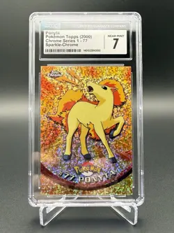 2000 TOPPS CHROME POKEMON T.V. SPARKLE #77 PONYTA Cgc 7 - Image 1