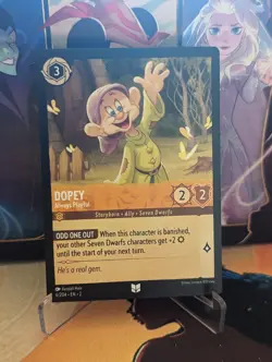 Disney Lorcana: Rise of the Floodborn Dopey 6/204 Uncommon Non-Foil - Image 1