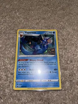 2020 Vaporeon COSMOS HOLO Black Star Promo card SWSH072 Pokemon SWSH - Image 3