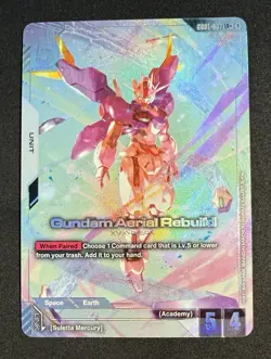 Gundam Aerial Rebuild GD01-067 LR+ FOIL Newtype Rising Gundam Card Game - Image 1