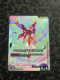 Gundam Aerial Rebuild GD01-067 LR+ FOIL Newtype Rising Gundam Card Game - Image 1