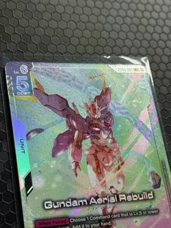 Gundam Aerial Rebuild GD01-067 LR+ FOIL Newtype Rising Gundam Card Game - Image 2