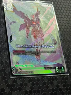 Gundam Aerial Rebuild GD01-067 LR+ FOIL Newtype Rising Gundam Card Game - Image 3