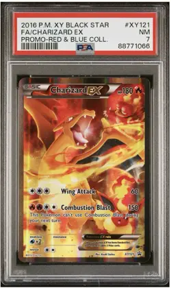 Charizard EX Black Star Promo XY 121 Graded Pokemon Card - PSA 7 - Image 1