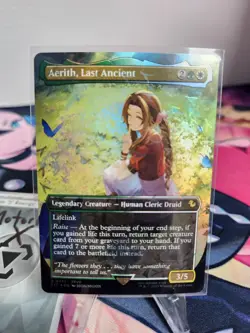 Aerith Last Ancient (Borderless) #0471 Chocobo Track Foil MTG Final Fantasy - NM - Image 2