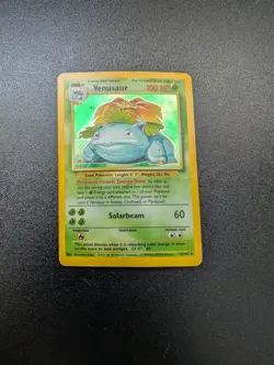Vintage 1999 Pokemon TCG Venusaur Holo Rare - Base Set #15/102 - Lightly Played - Image 1