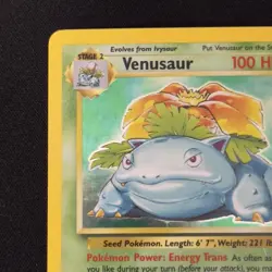 Venusaur 15/102 Base Set Unlimited Holo Rare WOTC Vintage Pokemon English LP - Image 3