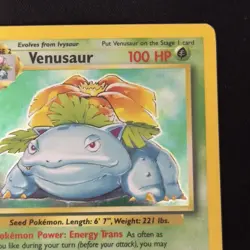 Venusaur 15/102 Base Set Unlimited Holo Rare WOTC Vintage Pokemon English LP - Image 4