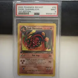 Pokemon 2000 1st Edition Dark Charmeleon PSA 9 Mint - Image 1