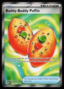 Buddy-Buddy Poffin 167/132 Ultra Rare Mega Evolution Pokemon Card - Image 1