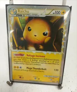 Raichu Holo Rare Pokemon Card 83/90 HGSS 2010 - Voltage Increase #LIVE - Image 1