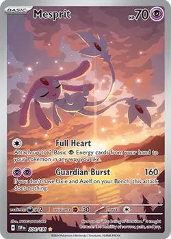 2024 Pokemon Surging Sparks 204/191 Mesprit Full Art Illustration Rare - Image 1