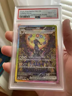 2025 Pokemon Umbreon EX Prismatic Evolutions SiR #161 GEM MINT PSA 10 - Image 3