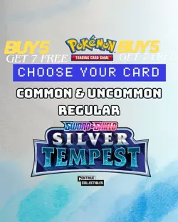 Pokemon SWSH Silver Tempest Buy 5 Get 7 Choose Your Cards Common Uncommon Normal - Image 1