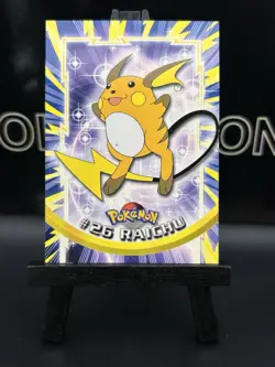 Raichu #26 Topps 1999 Blue Label TV Animation Edition Non Holo Pokemon 1999 LP - Image 2