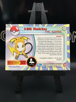 Raichu #26 Topps 1999 Blue Label TV Animation Edition Non Holo Pokemon 1999 LP - Image 5