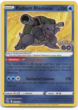 Pokemon GO #018/078 Radiant Blastoise - Image 1