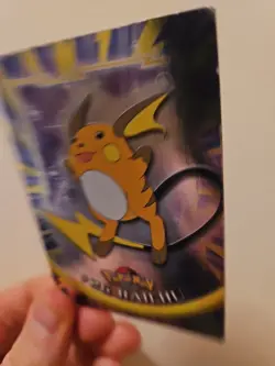 Vintage 1999 Pokemon RAICHU HOLO Topps Chrome TV Animation Card 26 - Image 3