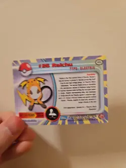 Vintage 1999 Pokemon RAICHU HOLO Topps Chrome TV Animation Card 26 - Image 4