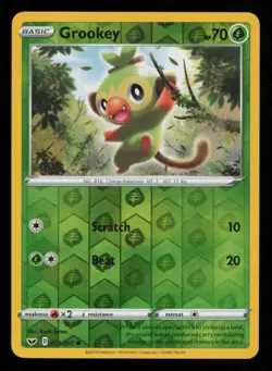 Grookey 011/202 Pokemon Sword & Shield Common Near Mint Reverse Holo NM - Image 1