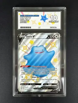 Pokemon Ditto V SV118/SV122 Shining Fates Ace Gem Mint 10 Graded - Image 1