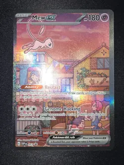 Pokemon TCG Mew ex Scarlet & Violet Promo 053 Black Star Full Art Holo OC #2 - Image 1