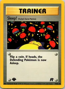 HP 1st Ed Sleep! Non-Holo WOTC Pokemon Card 79/82 Rocket Set - Image 1