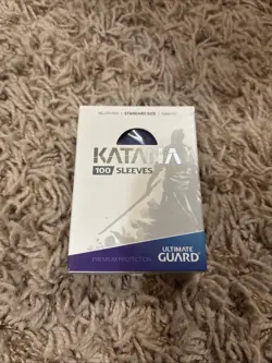 100 Ultimate Guard Katana Blue Card Sleeves Standard Size Deck Protectors - Image 1