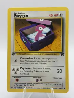 Pokemon Porygon Team Rocket 1st Edition 48/82 Rare Regular 40 HP Card - Image 1