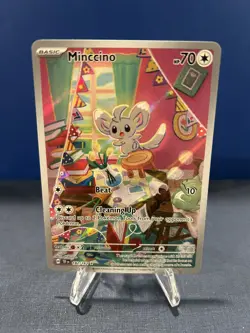 Minccino - 182/162 Temporal Forces - Illustration Rare - NM - Holo Pokemon Card - Image 1