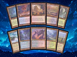 Foil Lands Retro Fetchlands HIGHEST QUALITY 10 FETCHLAND CYCLE - Image 1