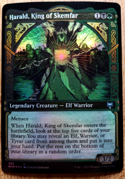Harald, King Of Skemfar - Foil - Showcase - Kaldheim - NM - EN - 323 - Image 1