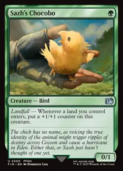 MTG Magic FIN Final Fantasy - 1x EN NM 0200 U Sazh's Chocobo - Image 1
