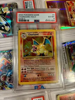 Pokemon TCG 2000 Charizard Holo Rare Base Set 2 #4 PSA 6 Card Stock - Image 1
