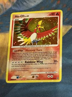 Ho-Oh 10/132 Secret Wonders Holo Bleed Error Pokemon Card MP/LP - Image 1