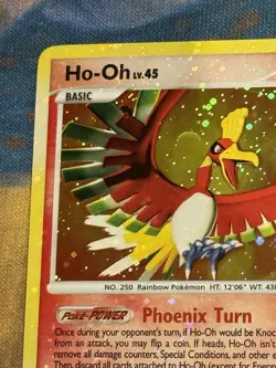 Ho-Oh 10/132 Secret Wonders Holo Bleed Error Pokemon Card MP/LP - Image 2