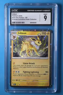 Pokemon TCG Jolteon Prismatic Evolutions 169 Black Star Promo Holo Stage 1 CGC 9 - Image 1