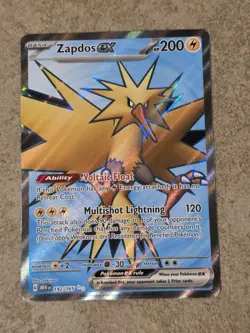 [ NM ] Pokemon Zapdos ex 192/165 SV151 Ultra Rare Full Art Holo Pokemon Card - Image 1